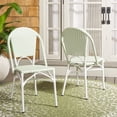 thumbnail image 2 of Safavieh Oliver Aluminum Outdoor Bistro Chair - Set of 2, Green/White, 2 of 13