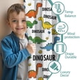 thumbnail image 3 of Blackout Kids Curtains,White Cartoon Roar Dinosaurs Pattern Childrens Insulated Curtains Set Of 2,Bedroom Essentials,Toddler Room Decor 42"x63", 3 of 5