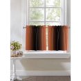 thumbnail image 3 of Half Window Curtain 36 Inches Long, Orange Black Ombre Window Treatment Curtain Drapes, Modern Gradient Abstract Art Small Tier Curtains for Bathroom Over Sink, 27.5"x36", 2 Panels, 3 of 7