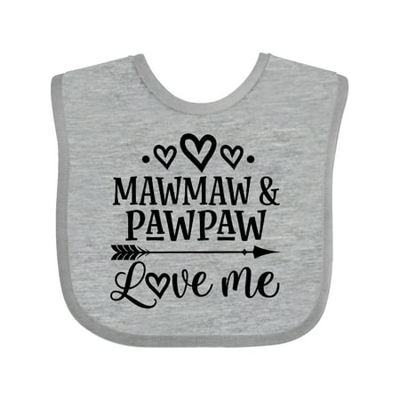 

Inktastic Mawmaw and Pawpaw Love Me Gift Baby Girl Bib