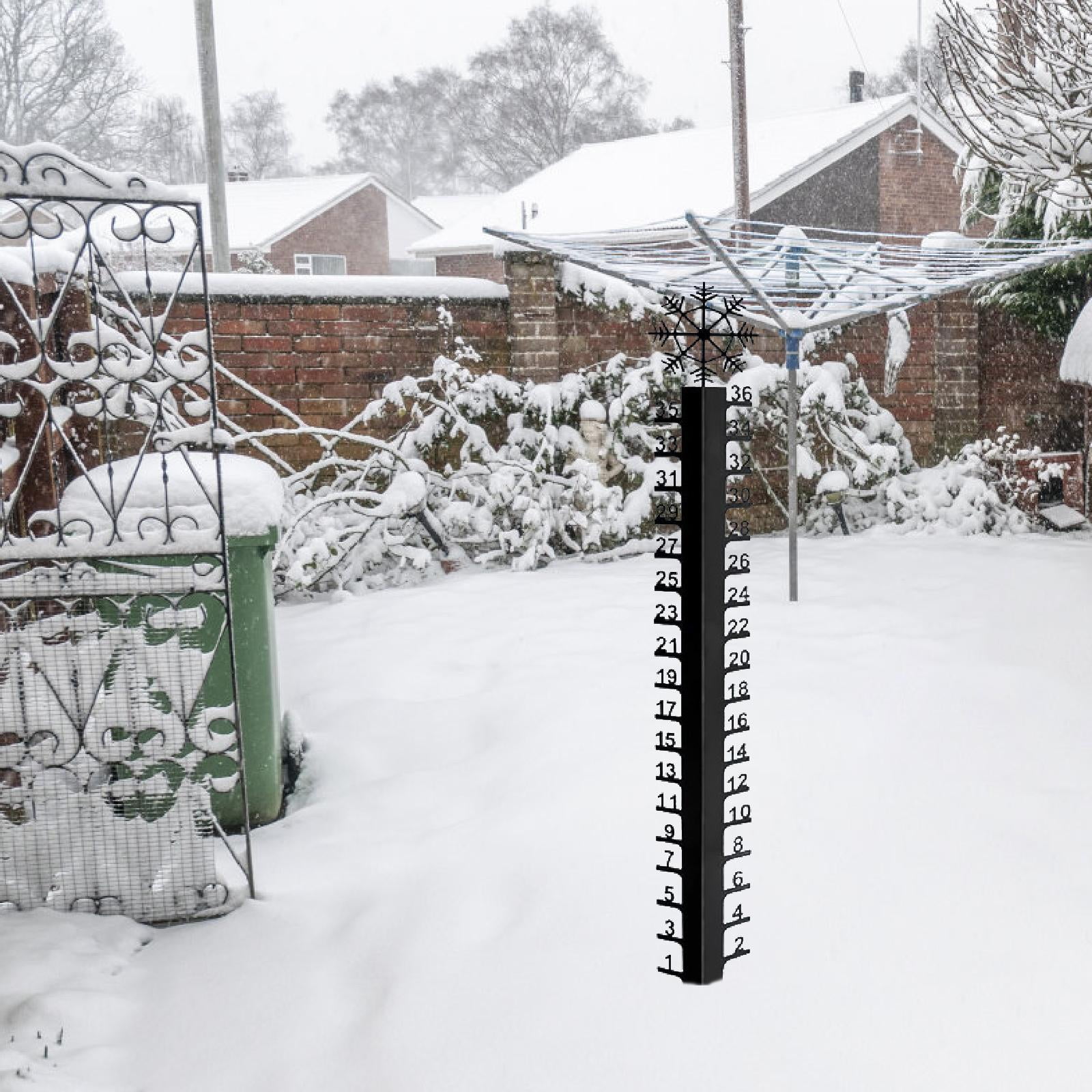 oshhni Snow Gauge Metal 36 inch Decorative Snow Measuring Stick for Patio Yard Lawn