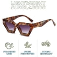 thumbnail image 3 of Gafas de sol poligonales de montura gruesa europeas y americanas, gafas de sol de moda personalizadas, hechas de PC, 3 of 5