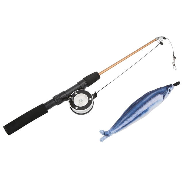 Divertido palo para gato, divertido palo para gato, caña de pescar realista, polea de juguete para gato, caña de pescar telescópica, juguete para gato, tecnología de vanguardia