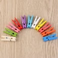 thumbnail image 3 of LABSERRON 100Pcs Clothes Clips Mini Wooden Photo Clips Assorted Color 1.4in Natural Wood Metal, 3 of 8