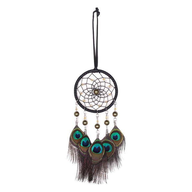Billuyoard Atrapasueños campanillas de viento no tóxico resistente a impactos línea suave atrapasueños de plumas de pavo real Decoración del hogar