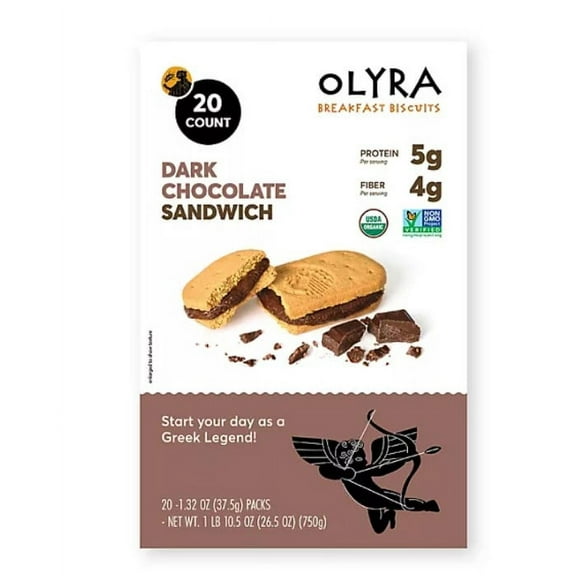 OLYRA Organic Dark Chocolate Sandwich Breakfast Biscuits (20 ct)