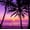 Purple Beach Palm Trees, variant on Elephant Stock White Sands Sunset Wall Art - Horizontal Multi Panel Canvas - Living Room Wall Decor - Nature Multi Panel - Orange And Yellow Decor By Melanie Viola - 55" x 24"