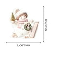 thumbnail image 3 of Lilixerw Pink Snowman 26 Letter Christmas Tree Ornament,2D Flat Acrylic Hanging Pendant for Xmas Decor,Home Wall Gifts,Xmas Party Supplies,Letter V, 3 of 4