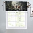 thumbnail image 4 of Wildlife Deer Curtain Valance for Kitchen Hunting Foggy Forest Waterfall Elk Animal Window Valance for Living Room Bedroom, Kitchen Valance Rod Pocket Window Curtain 54 by 18 in, 1 Panel, 4 of 6