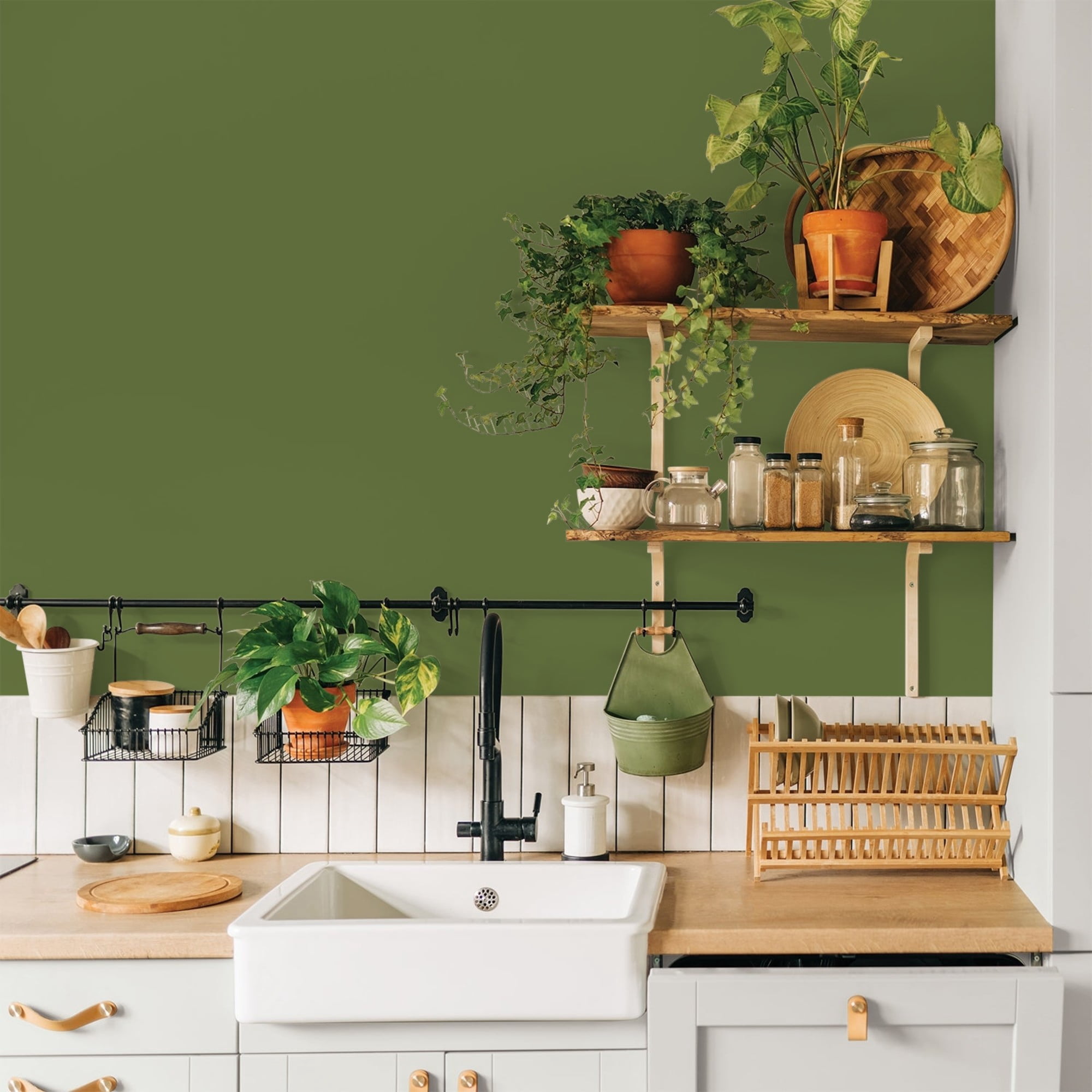Glidden HEP Globe Artichoke / Green, Eggshell Interior Paint with Primer, 1 Quart