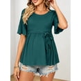 thumbnail image 3 of Casual Maternity Tops for Women Short Sleeve Maternity Clothes Pregnancy Shirts, 3 of 7