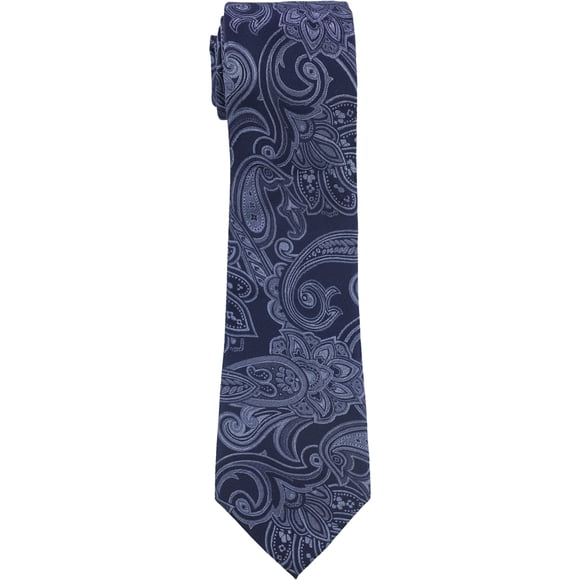 Tasso Elba Cravate Auto-Nouée à Motif Cachemire pour Homme, Bleu, Taille Unique