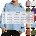 thumbnail image 2 of ABSUYY Womens Relaxed Fit Polo Neck Waffle Knit Pullover, Orange Long Sleeve Casual Everyday Top,Size M, 2 of 3