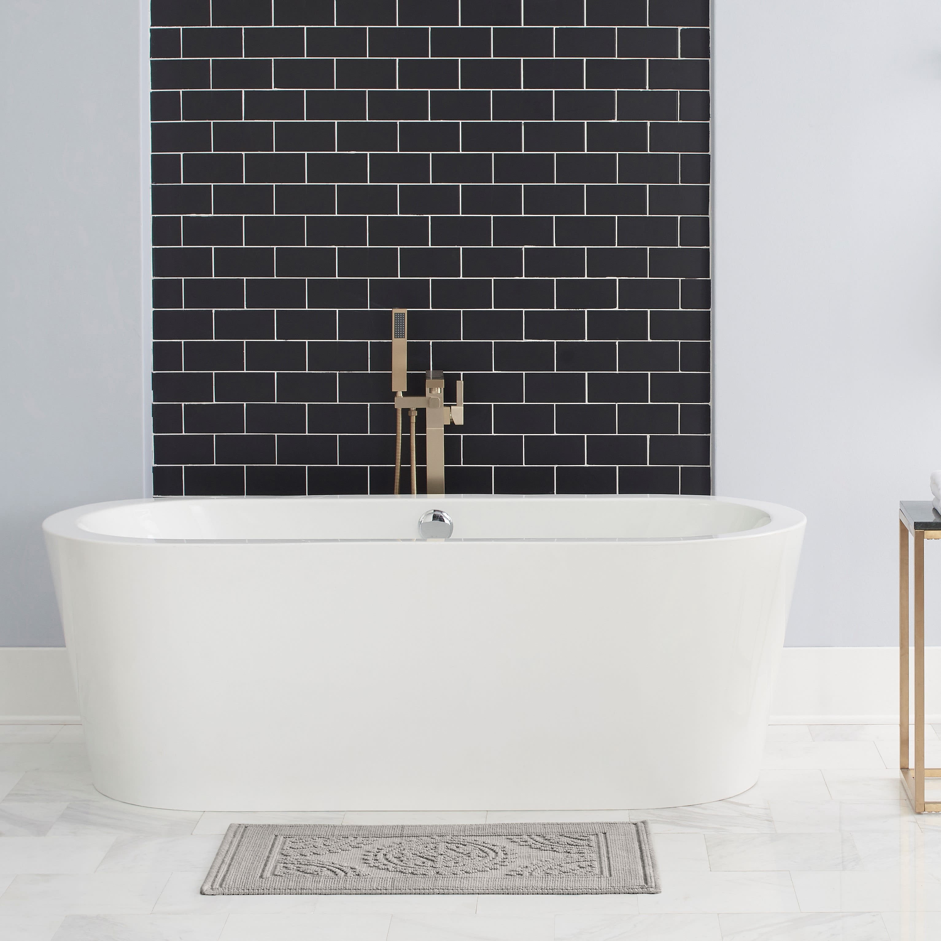 Taupe Grey, Medallion, 21" x 34" Bath Rug, Jean Pierre