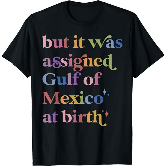 But It Was Assigned Gulf of Mexico at Birth T-Shirt,Black tee