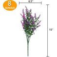 thumbnail image 2 of Viworld 8 Bundles Artificial Lavender Flowers Outdoor Fake Flowers for Decoration UV Resistant No Fade Faux Plastic Plants Garden Porch Window Box Décor (orchid), 2 of 7