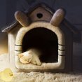 thumbnail image 3 of Cute Cusion Kennels PP Cotton Soft Puppy House Medio cerrado Suministros para mascotas plegables FLhrweasw Nuevo, 3 of 7