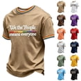 thumbnail image 2 of Mens We The People Means Everyone Simple Rainbow Stripe Pride Funny Tshirts Casual Short Sleeve Crew Neck Graphic Tees, 2 of 5