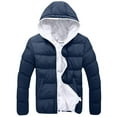 thumbnail image 4 of Mrmaere Men's Hooded Puffer Jacket Quilted Warm Insulated Coat for Winter Outdoor & Casual Wear Dark Blue S, 4 of 5
