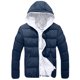 thumbnail image 4 of Ceisia Men Solid Color Hooded Cardigan Jacket Warm Casual Long Sleeve Pocket Parka Gift, 4 of 5