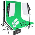 thumbnail image 1 of Ktaxon Kshioe Professional Photo Photography Softbox Kit 3x Muslin Cloth Background Set, 1 of 7