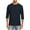 Navy, variant on Hsovts Soft Cotton Blend Men 3/4 Quarter Sleeve Tee Crew Neck Plain Casual Pullover T-Shirt For Everyday Outfits Black XL