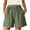 #548-Army Green, variant on Women's Straight Leg Casual Pants Elastic Waist Side Drawstring Pocket Loose Breathable Trousers Summer Daily Fashion Bottom