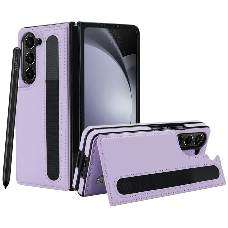 未開封　Flip Cover With Pen For Samsung Galaxy Z Fold 7/6 Magnetic Leather Case Screen