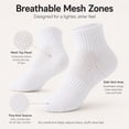 thumbnail image 2 of 6 Pairs Women's Running Ankle Socks Athletic Sport Socks Cushioned, 2 of 10