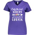 thumbnail image 3 of Inktastic Only the Best Nieces Get Promoted to Cousin Women's V-Neck T-Shirt, 3 of 5