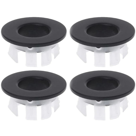 ifundom Black Overflow Drain Covers for Wash Basin Sink, -In, 4 Pieces Set