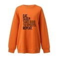 thumbnail image 2 of Gibobby Sudadera mujer Sudaderas de Halloween para mujer camisetas de otoño y día festivo con cuello redondo(Naranja,CH), 2 of 3