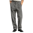 thumbnail image 2 of Thousandth Men's Corduroy Pants Classic Silm Fit Pleated Front Trousers with Belt Loops Casual Vintage Business Bottoms for Work, 2 of 7