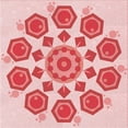 thumbnail image 1 of Ahgly Company Indoor Square Patterned Pink Area Rugs, 7' Square, 1 of 6