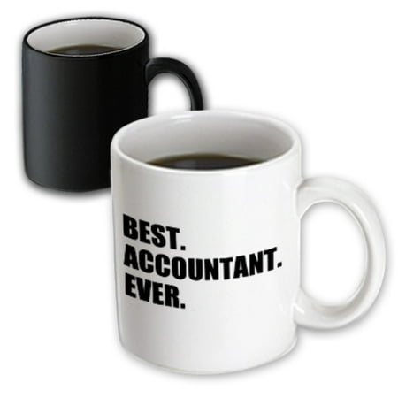 3dRose Best Accountant Ever - bold black text - fun work and job pride gifts, Magic Transforming Mug,