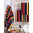 thumbnail image 2 of Rainbow Stripe Kitchen Dish Towels for Drying Dishes Set of 3, Boho Minimalist Geometric Line Waffle Weave Microfiber Hand Tea Bathroom Towels Quick Dry & Absorbent Towel 15.7x23.6, 2 of 7