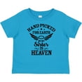 thumbnail image 3 of Inktastic Handpicked for Earth by My Sister in Heaven with Angel Wings Boys or Girls Baby T-Shirt, 3 of 5