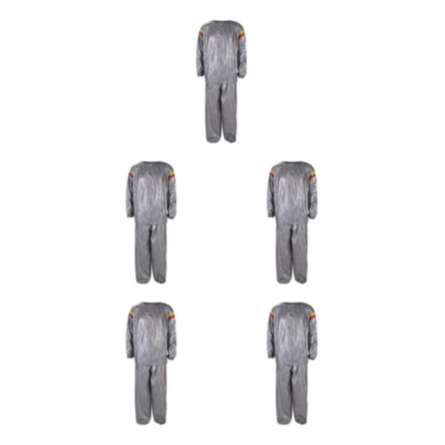 Guardoinrt Quick Sweat Fitness Sauna Suit for Effective Exercise XL Silver S to 3XL 5Set
