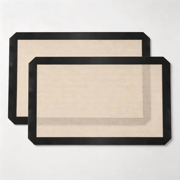 2-Pack Silicone Baking Mats – Non-Stick Reusable BPA-Free Oven Liners, 100% Food-Grade Silicone, Fit Half Sheet Pans (16.54" x 11.62") for Cookies, Pastry & More