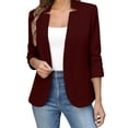 thumbnail image 3 of HNMKIU Solid Long Sleeve Button Knit Cardigan Jacket Casual Formal Womens Open Front Cover Up RD2 - XXL, 3 of 8