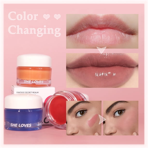 onlyliua Artículos En Liquidación Bálsamo Labial En Crema y Cambia de Color, Rubor Natural En Tono Nude, Protector de Labios y Reducido En Pérdida En Humedad.