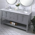 thumbnail image 2 of Elegant Decor Metropolis 60" Double Sink Marble Top Bathroom Vanity in Gray, 2 of 15