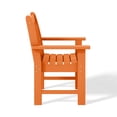 thumbnail image 5 of WestinTrends Malibu Outdoor Patio HDPE Adirondack Dining Arm Chair, Orange, 5 of 10