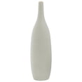 thumbnail image 1 of Ceramic Round LG Combed Vase with Bellied Bottom, Gray, 1 of 1