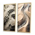 thumbnail image 3 of Designart "Desert Oasis Rivers among Eternal Dunes I" Desert Framed Wall Art Set Of 2 - Global White Framed Canvas Set For Living Room Decor, 3 of 6