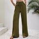 thumbnail image 4 of Pantalones casuales de pierna ancha con trapeador de color sólido versátiles de primavera y verano para mujer europea y americana, 4 of 6