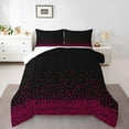 thumbnail image 2 of Erosebridal Pink Polka Dots Comforter Sets Queen Size, Contemporary Abstract Art Comforters & Duvets, Black Pink Room Decor Super Cozy 3-Piece, 2 of 8
