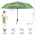 thumbnail image 3 of FORMRS Travel Umbrella Folding Auto Open Close Windproof Rain UV Protection, Green Lemon Juice, 3 of 8