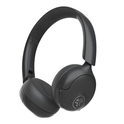 Auriculares inalámbricos JLab Go Lux ANC, grafito, cancelación activa de ruido híbrida, auriculares Bluetooth supraaurales premium, sonido personalizable, modo Be Aware, comodidad de espuma en la nube