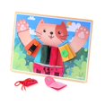 thumbnail image 1 of Vestido Gato Tablero De Habilidades Básicas Juego De Rompecabezas Para Niños Juguete De Desarrollo Montessori, 1 of 9